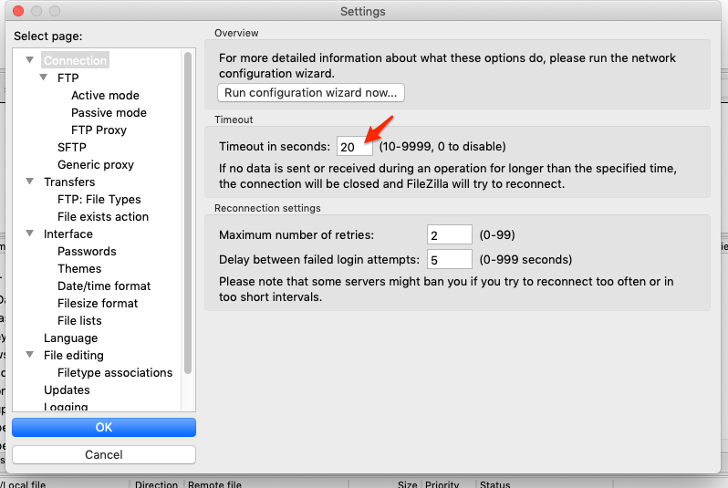 commands filezilla for mac